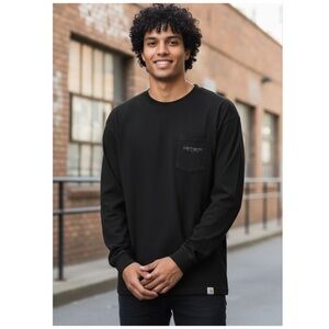 Carhartt Men's  Relaxed Black Long Sleeve  Graphic Shirt XL